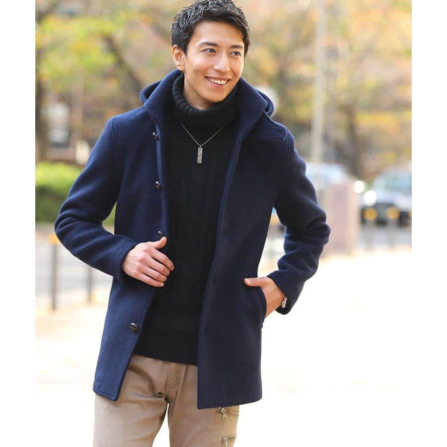 Y's for men ワイズフォーメン ダブルハーフコート Mサイズ ネイビー hc13lfyywmoe_1.jpg
