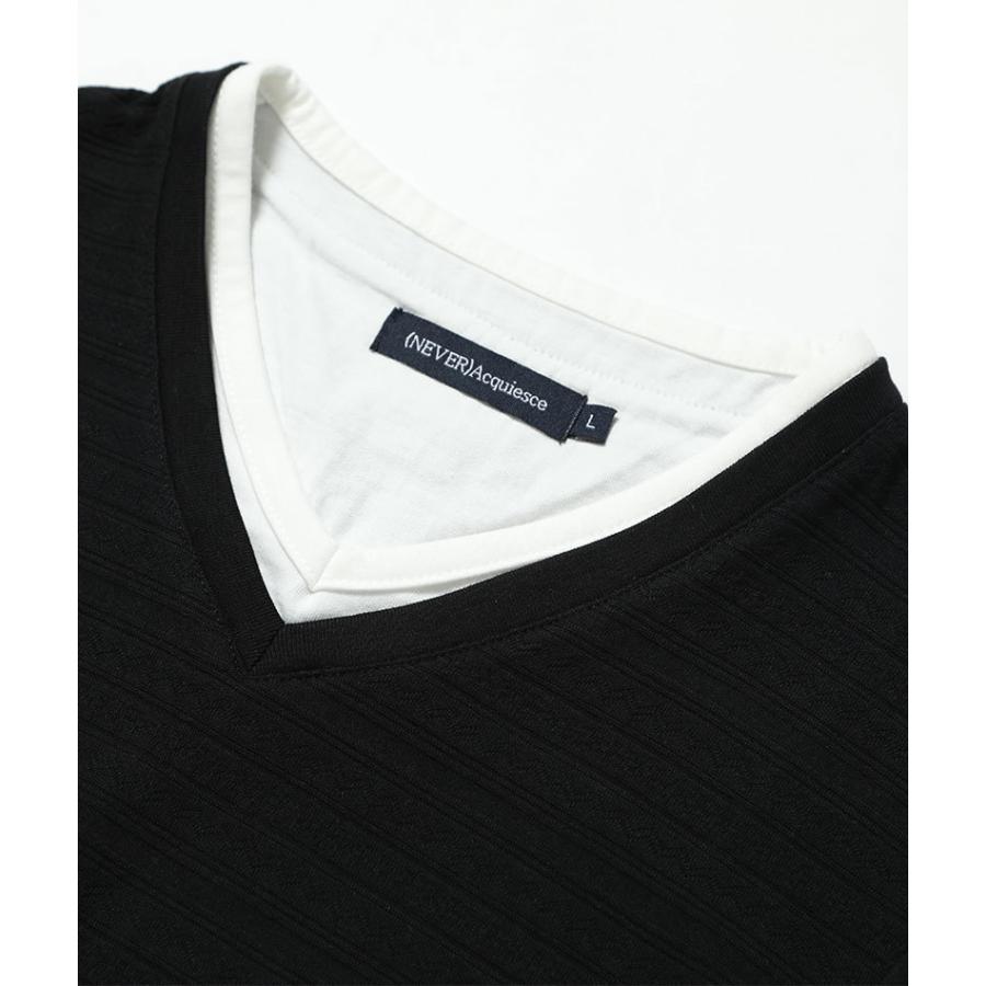 ちょい悪vネック イケオジ tシャツ メンズ 透けないシャツ