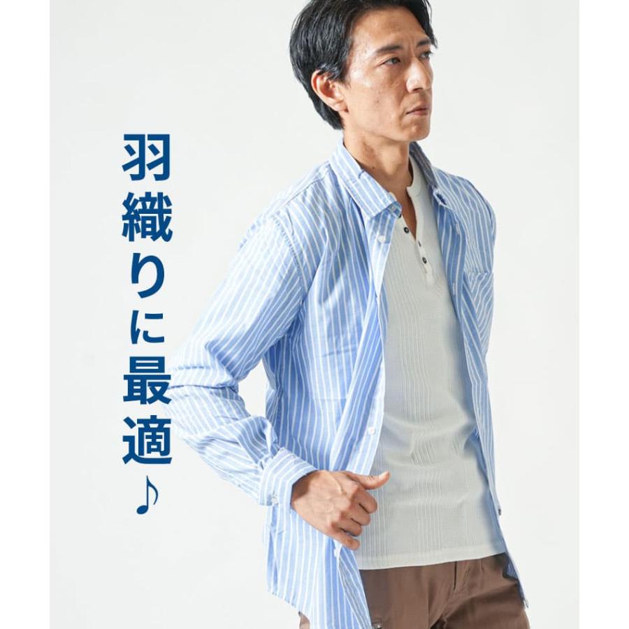 ブロードシャツ メンズ春物シャツ 長袖シャツ メンズ ストライプ 春