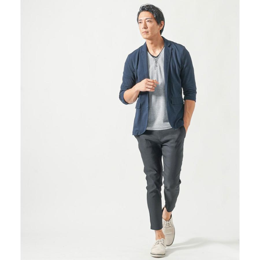 ヘンリーネックtシャツ メンズ 七分丈 七分袖 7部袖tシャツ vネック 七