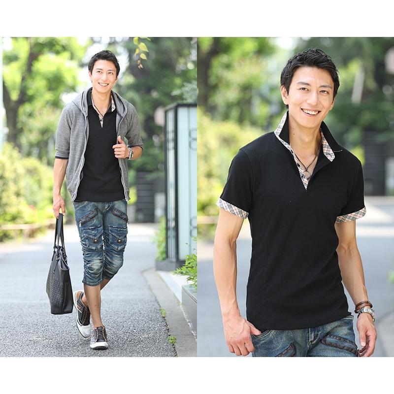 ポロシャツ メンズ 半袖 夏 おしゃれ 20代 30代 40代 50代 大きサイズ チェック デザイン 164 Nanden Pol 1 Menz Style 通販 Yahoo ショッピング
