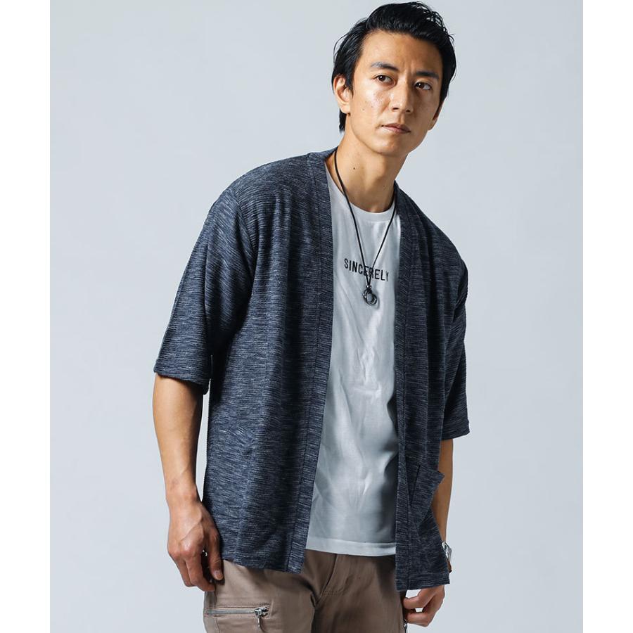 カーディガン メンズ tシャツ カットソー 5分袖 半袖 ネックレス 3点セット 春 夏 秋 服 30代 40代 50代｜menz-style｜09