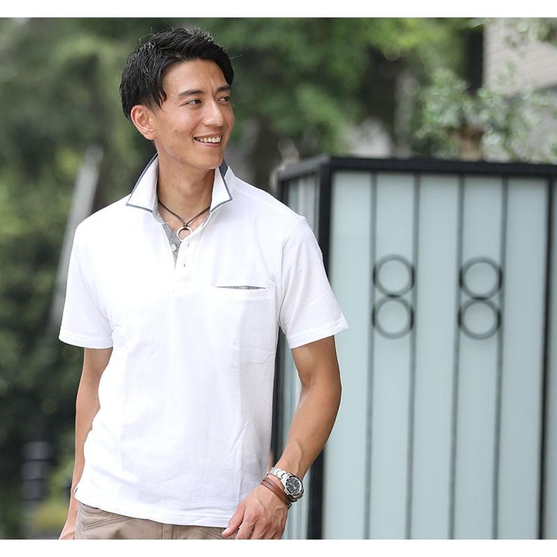 ポロシャツ メンズ 半袖 シャドーボーダー おしゃれ 30代 40代 50代 メンズスタイル Menz Style 171 a Menz Style 通販 Yahoo ショッピング