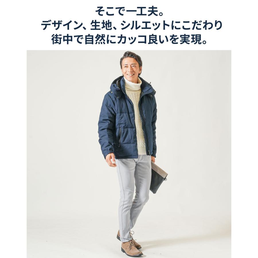 ハーフコート メンズ 50代ダウン ダウンジャケット スマート 冬 ダウン