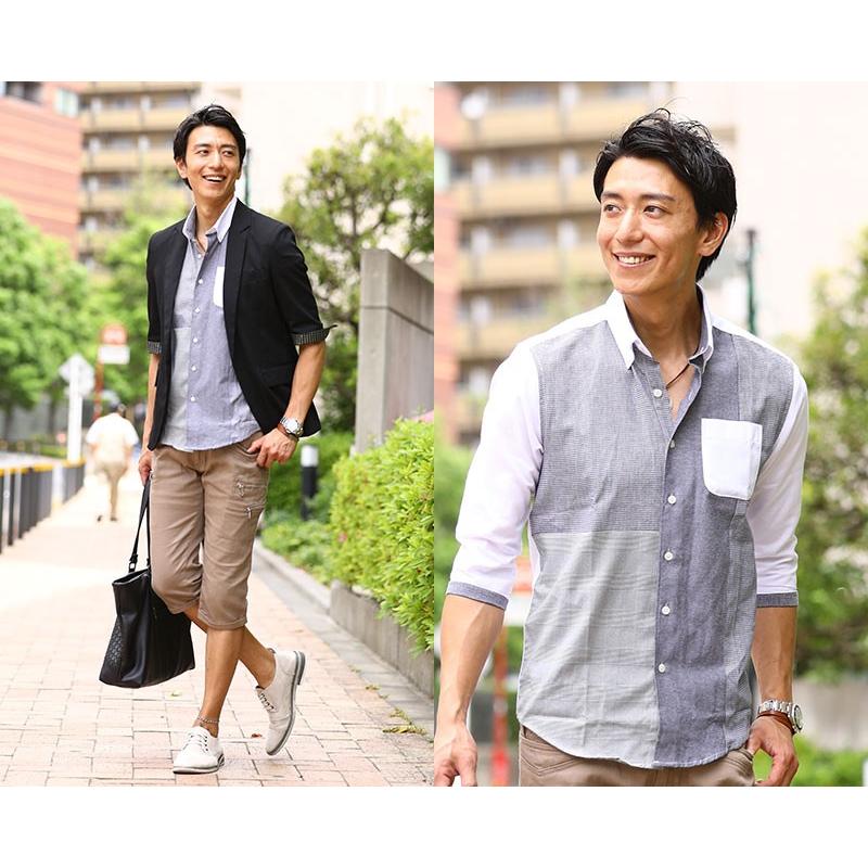 シャツ メンズ ７分袖 チェック おしゃれ メンズスタイル Menz Style 30代 50代 40代 新入荷 流行