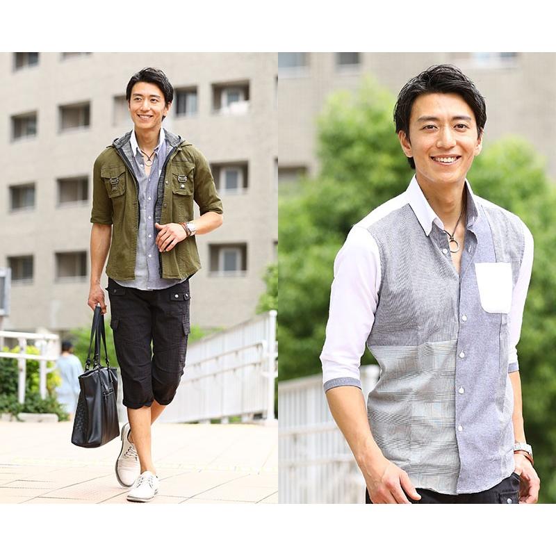 シャツ メンズ ７分袖 チェック おしゃれ メンズスタイル Menz Style 30代 50代 40代 新入荷 流行