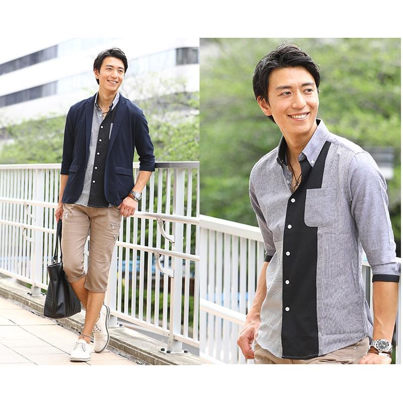 シャツ メンズ ７分袖 チェック おしゃれ メンズスタイル Menz Style 30代 50代 40代 新入荷 流行