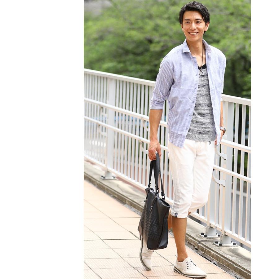 シャツ カジュアルシャツ メンズ ボーダー ７分袖 おしゃれ 30代 40代 50代 メンズスタイル Menz Style 171 Menz Style 通販 Yahoo ショッピング