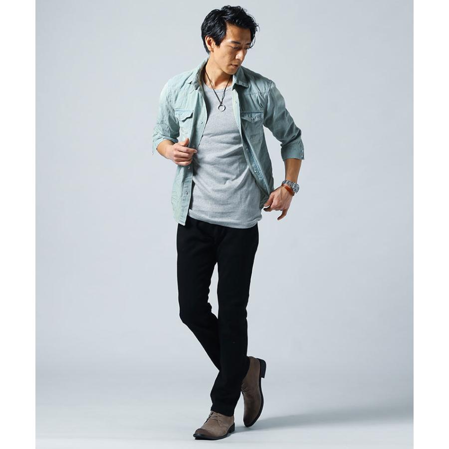 カットソー メンズ トップス Tシャツ 七分袖 無地