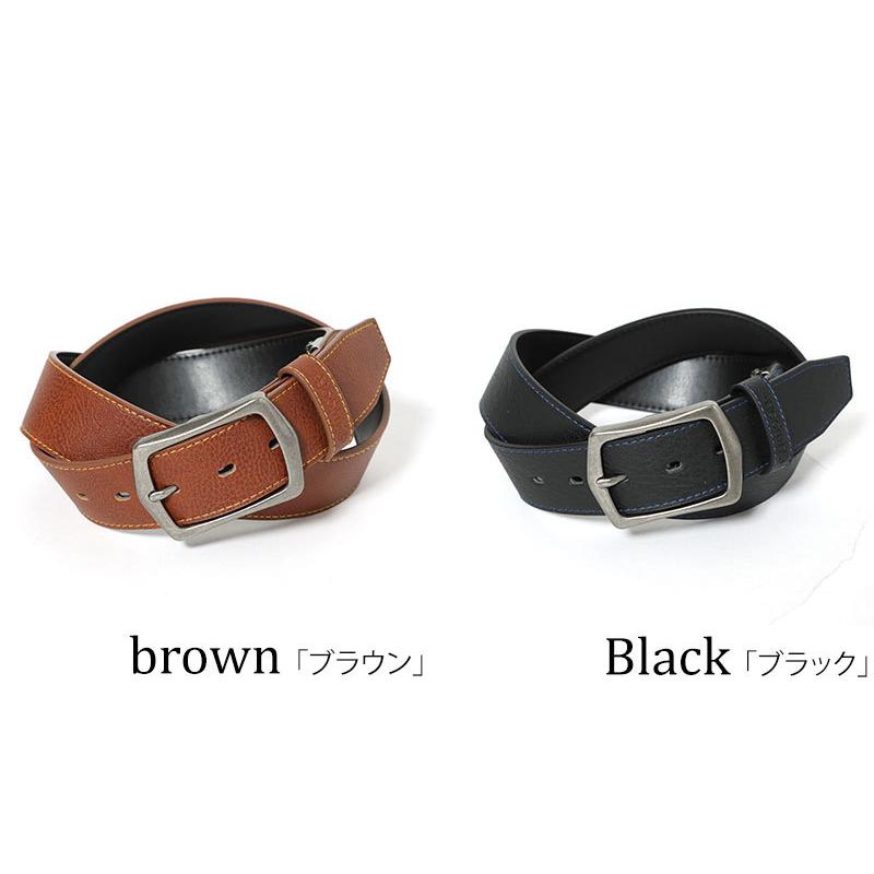 ベルト メンズ グッズ ファッション小物 合成皮革 レザー カラーステッチ 30代 40代 50代 179 J701 Menz Style 通販 Yahoo ショッピング