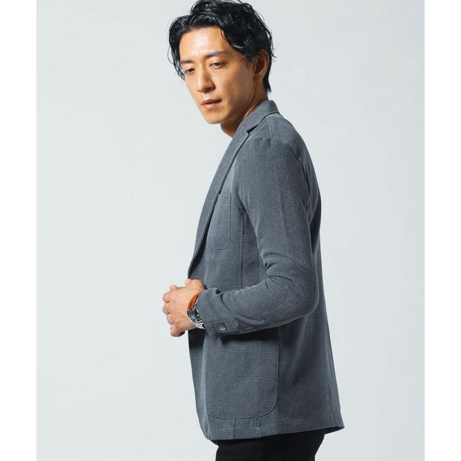Nemen クリストファーネメス　グレー チェック柄 テーラードジャケット メンズ春夏ダブルジャケット グレー グレンチェック 40代 50代