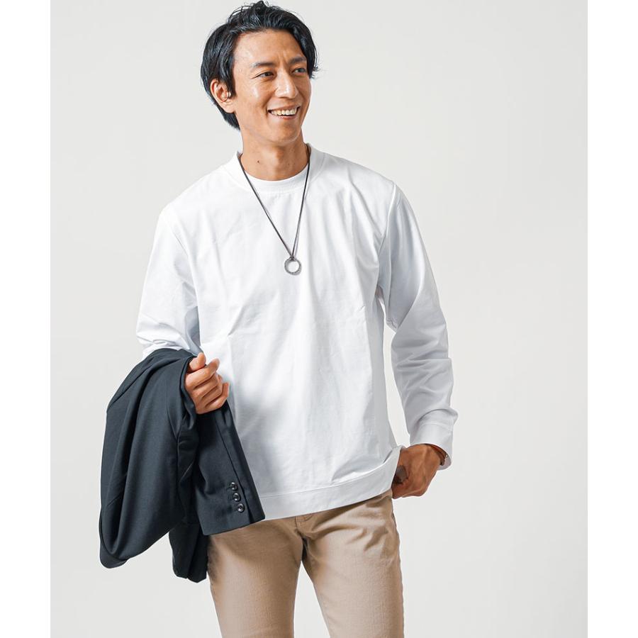 ジャケット用 tシャツ すけない白 メンズ 襟高 ジャケット専用 ジャケット用 tシャツ すけない白 メンズ 襟高 ジャケット専用