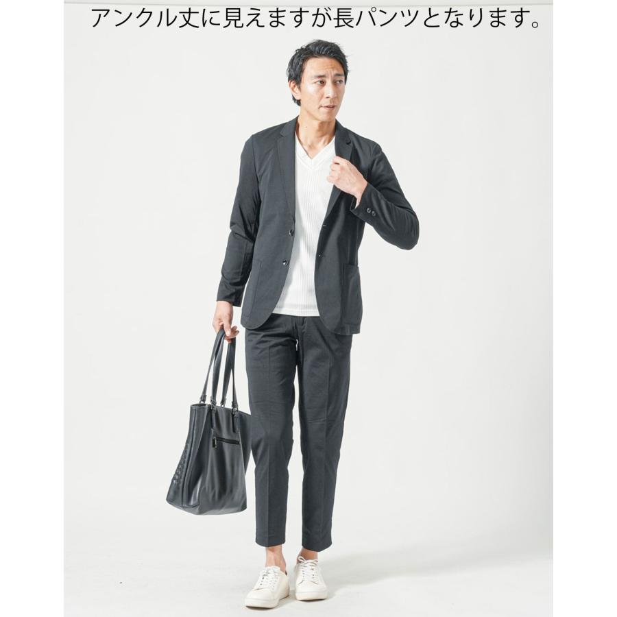 夏物スーツ セットアップ メンズ ちょいワル 洗える ジャケット 上下