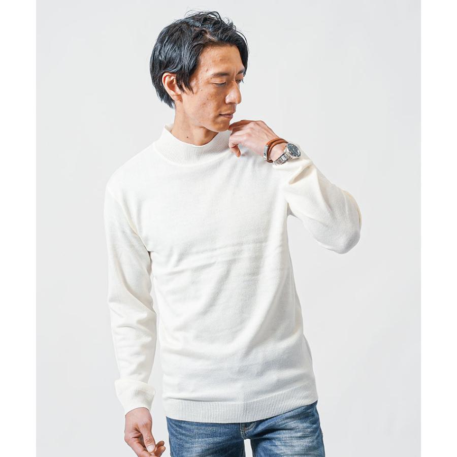ハイネック tシャツ メンズ 白 モックネック カシミヤタッチ ハイネック tシャツ メンズ 白 モックネック カシミヤタッチ