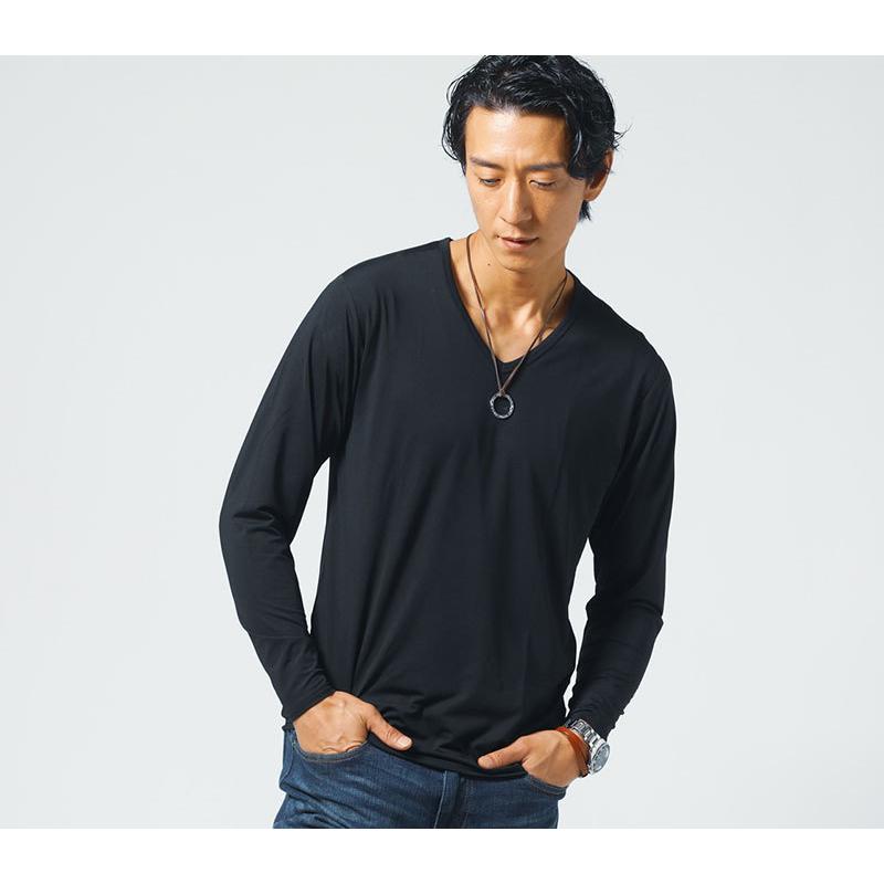 vネックカットソーメンズ ヒートインナー メンズ インナー