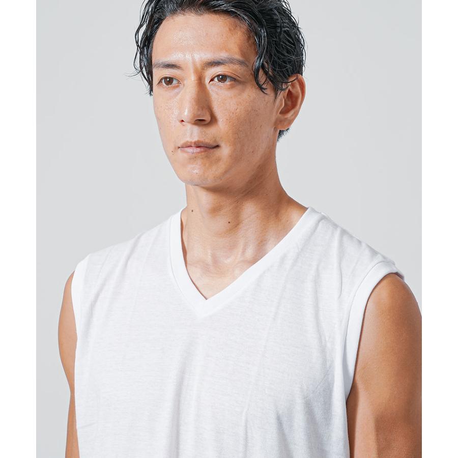 イケオジ ちょいワル ノースリーブシャツ メンズ ノースリーブ