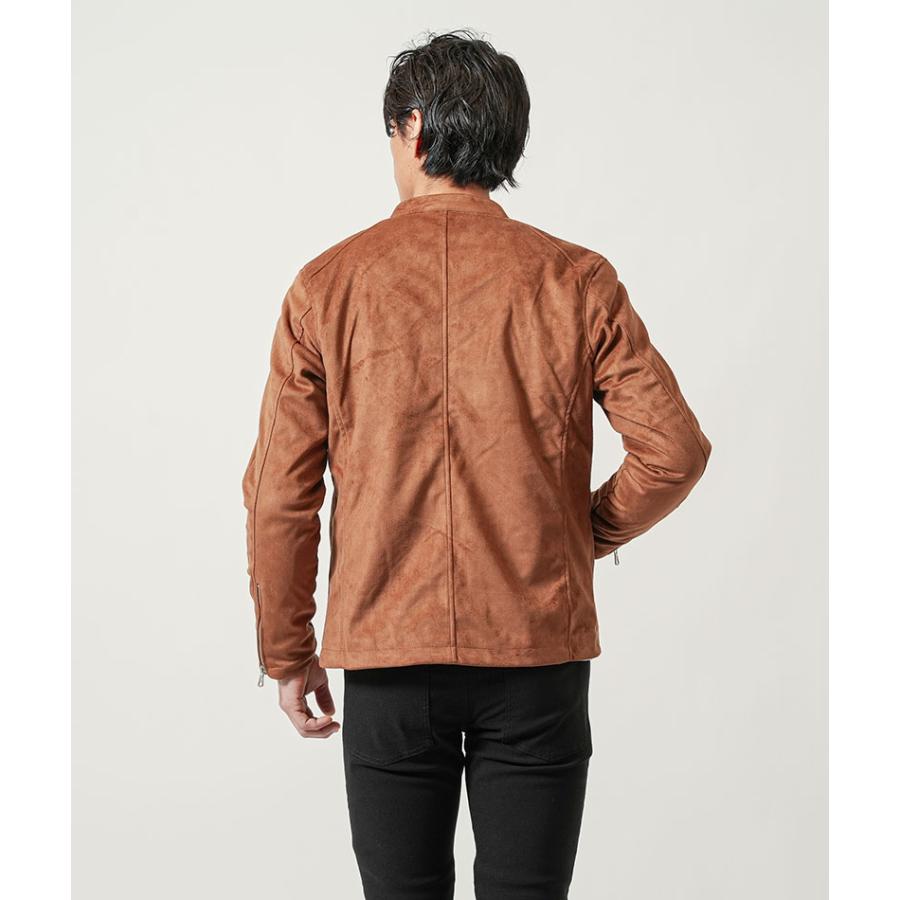 ライダースジャケット フェイクスエード メンズ 冬 秋 男性 アウター