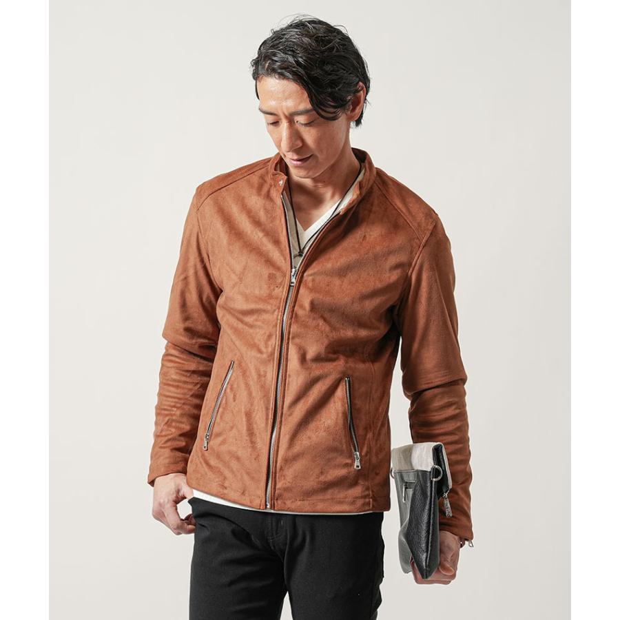 ライダースジャケット フェイクスエード メンズ 冬 秋 男性 アウター