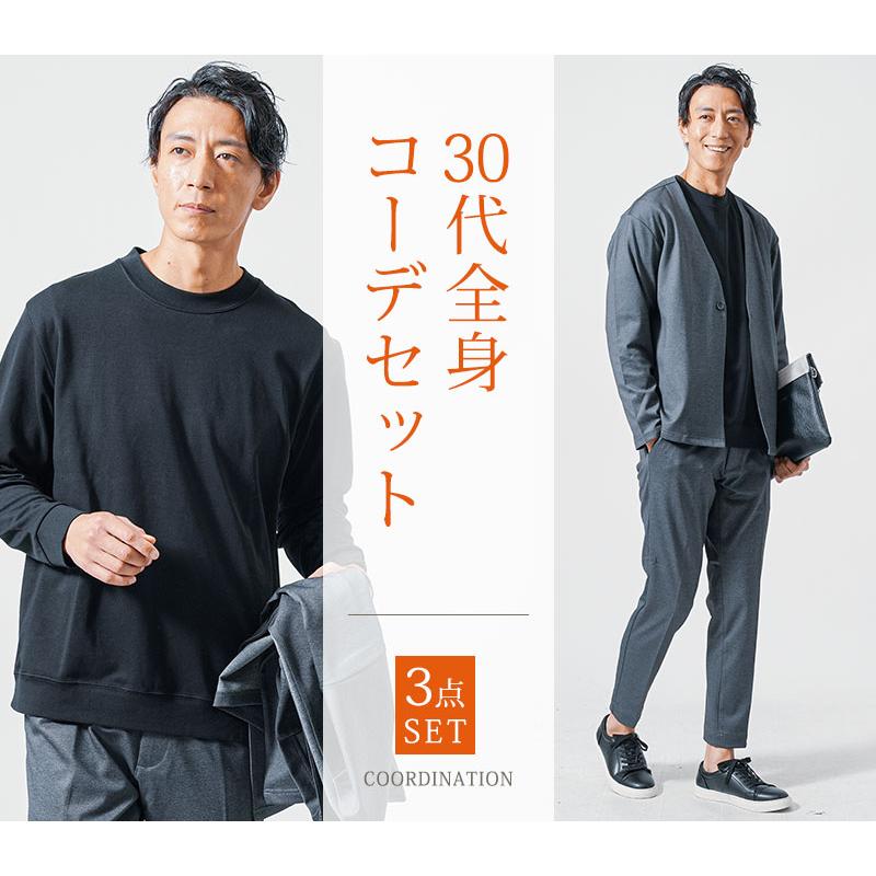 セットアップ ノーカラー メンズ カジュアルジャケット スマート