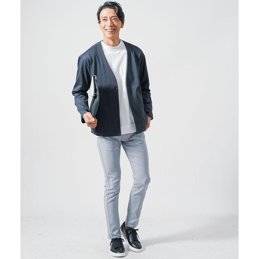 ノーカラー スーツ メンズ ノーカラージャケット 春 50代 春アウター