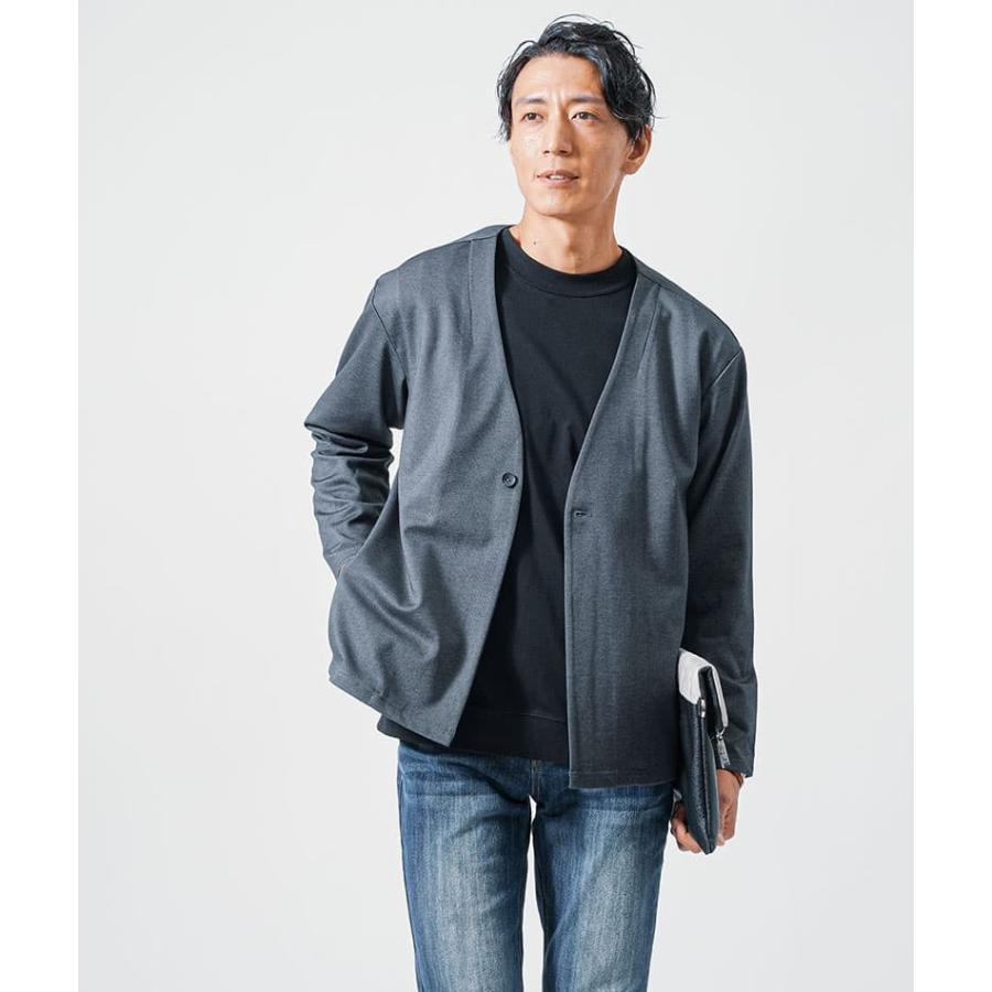 ノーカラー スーツ メンズ ノーカラージャケット 春 50代 春アウター