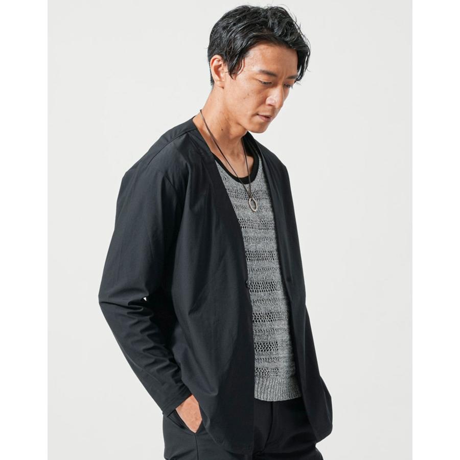 ノーカラー ジャケット 夏 メンズ サマージャケット 50代 夏物