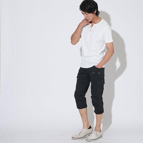 七分丈パンツ メンズ クロップドパンツ メンズ7分丈パンツ ハーフ