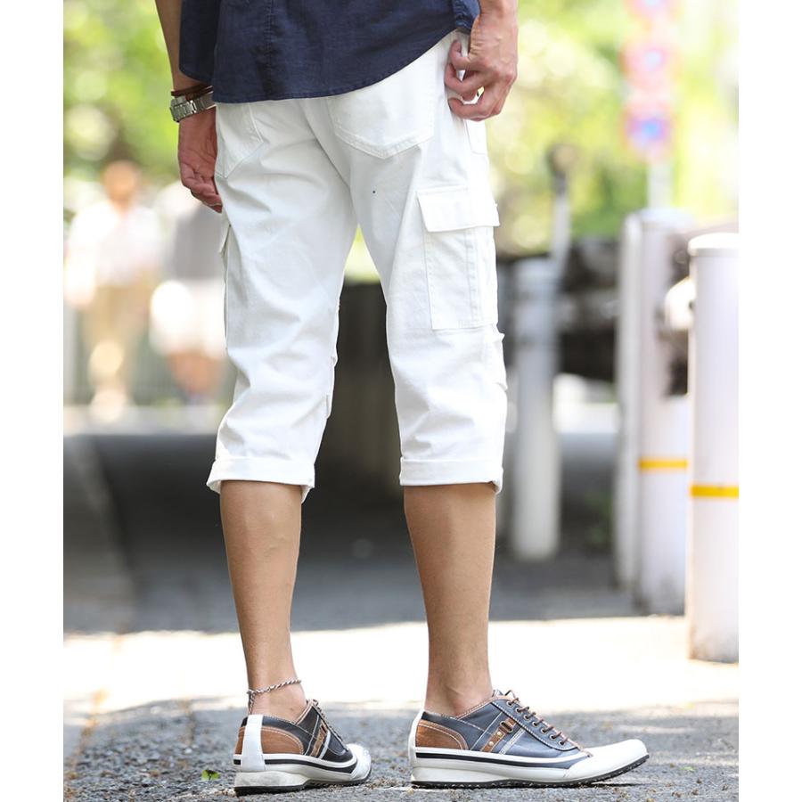 七分丈パンツ メンズ クロップドパンツ メンズ7分丈パンツ ハーフ