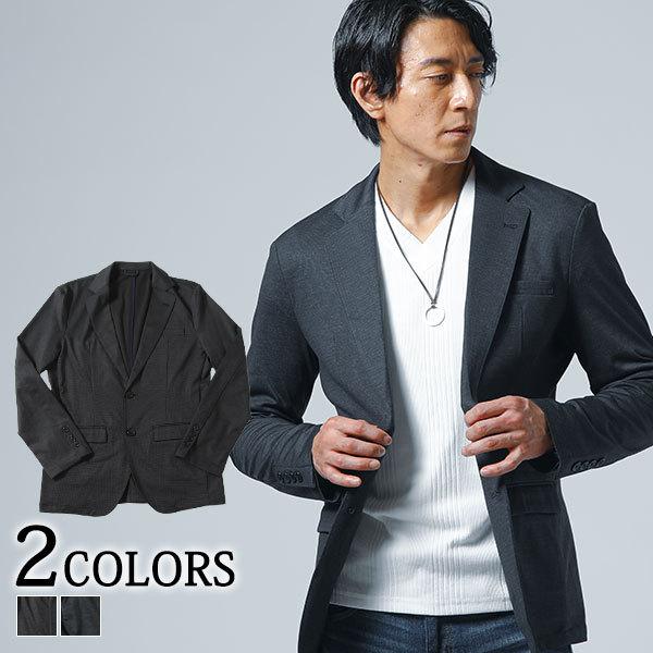 テーラードジャケット メンズ アウター チェックプリント ストレッチ 長袖 春 秋 冬 30代 40代 50代 メンズスタイル Menz Style 販売