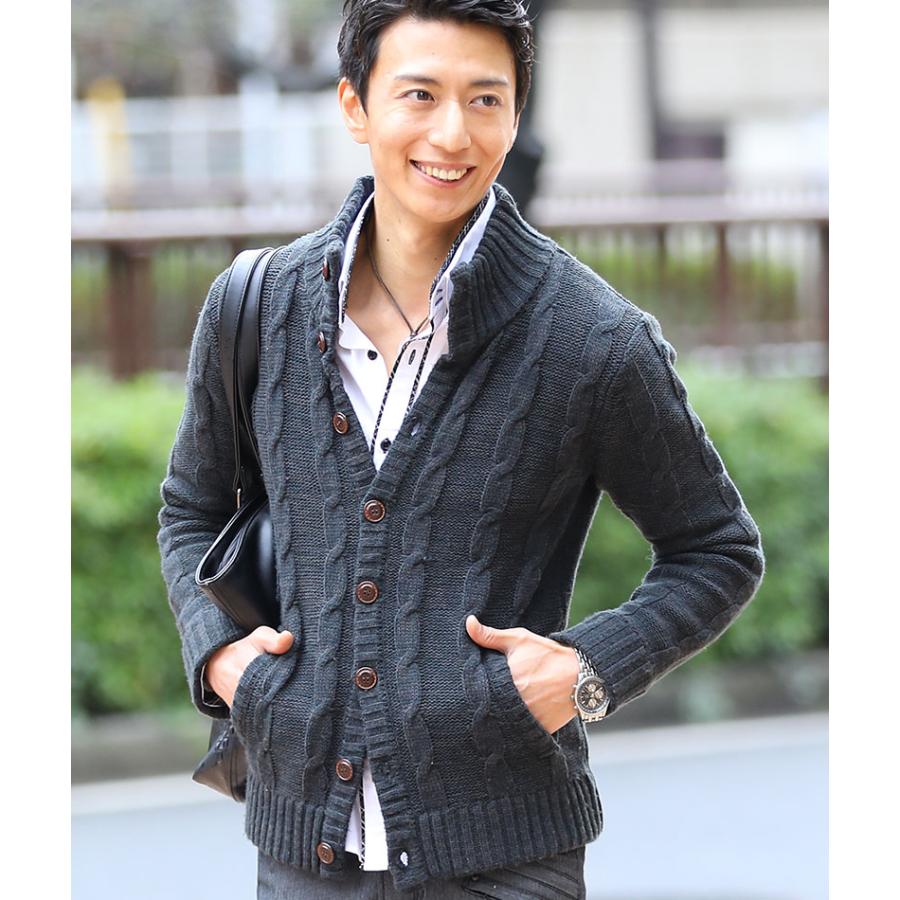 ニットジャケット メンズ ニット ちょいワルファッション50 秋服