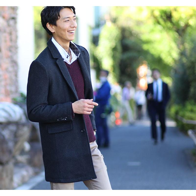 送料無料 チェスターコート メンズ コート カルゼ織り ウール おしゃれ 代 30代 40代 50代 メンズスタイル Menz Style 大きいサイズ 39 81 H540 Menz Style 通販 Yahoo ショッピング