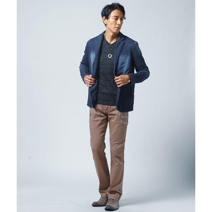 デニムテーラードジャケット メンズ 春 50代 ジーンズジャケット 春