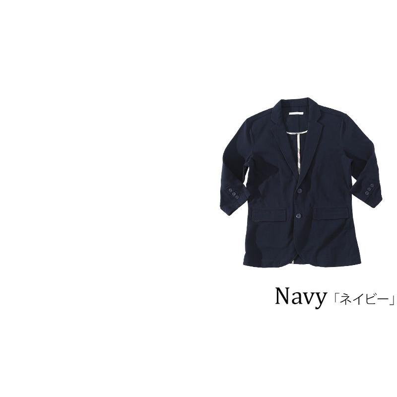 夏ブレザー サマービジネスジャケット 紺ブレザー メンズ 七分袖