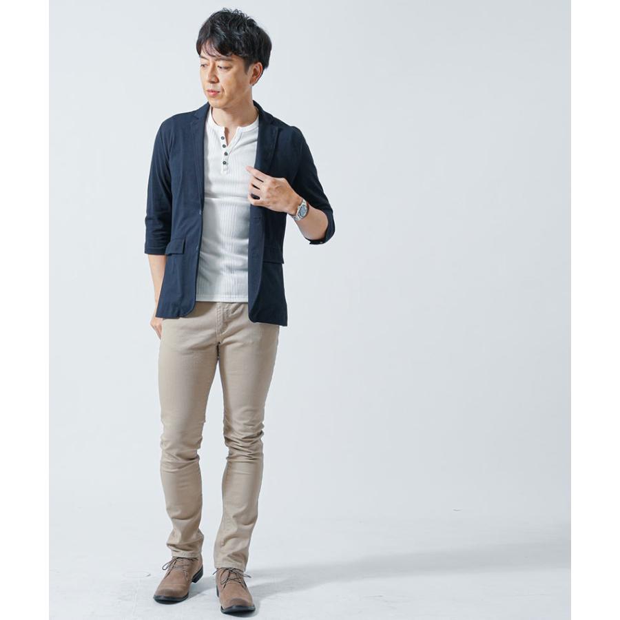 夏ブレザー サマービジネスジャケット 紺ブレザー メンズ 七分袖