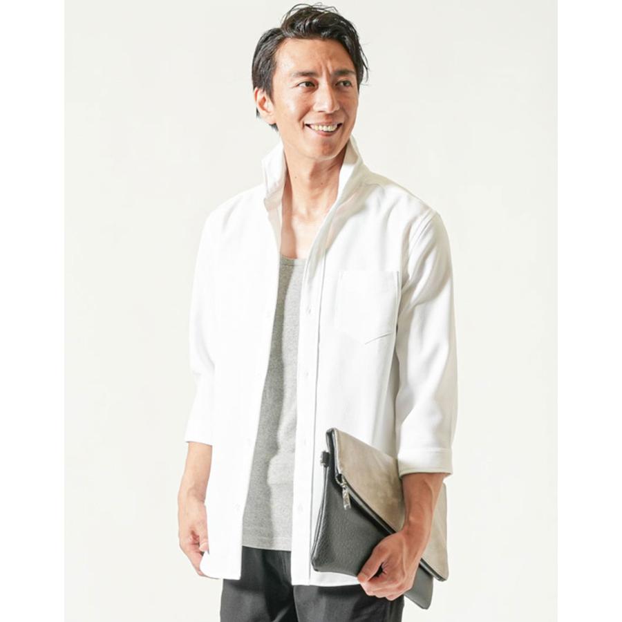 50代 夏コーデ メンズ ファッション 7分袖 シャツ 半袖シャツ