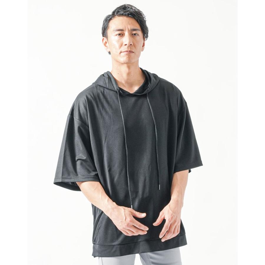 夏用 パーカー メンズ サマーパーカー 夏用パーカー 5部袖 5分袖 五分