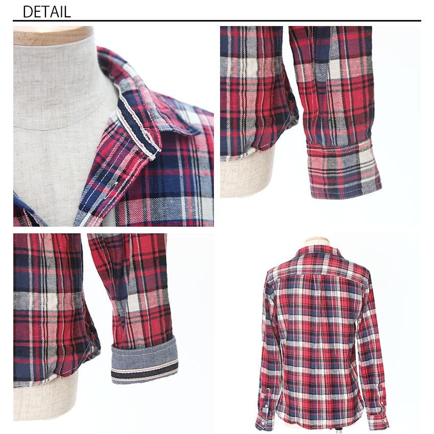 roar　希少　馬革シワ加工　チェック柄　ネルシャツ roar 希少 馬革シワ加工 チェック柄 ネルシャツ - メルカリ