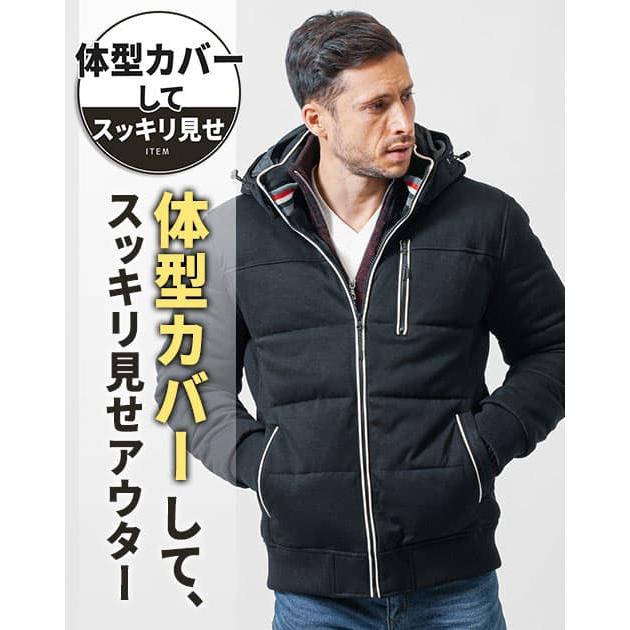 ダウンジャケット中綿 中綿コート 中綿ジャケット メンズ アウター 冬