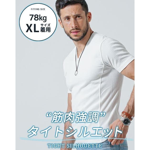 マッチョ ファッション tシャツ vネック メンズ 半袖 ティーシャツ