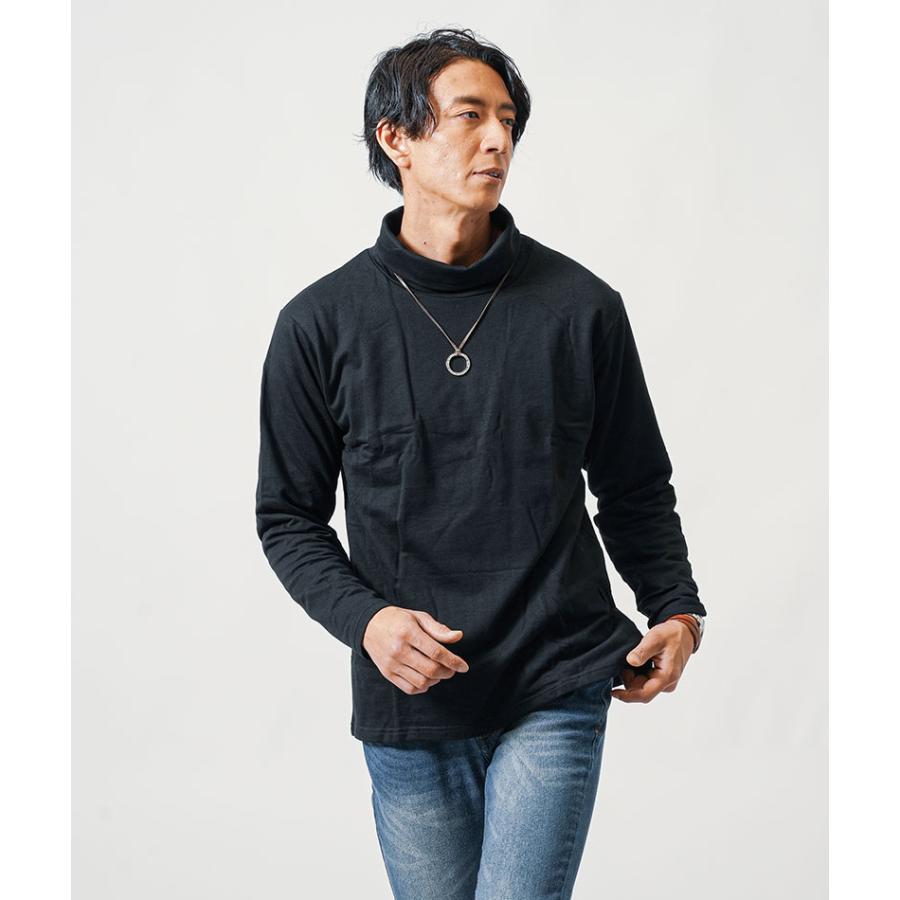 ハイネック メンズ 綿100% tシャツ タートルネック 黒 白 長袖 ハイネック メンズ 綿100% tシャツ タートルネック 黒 白 長袖