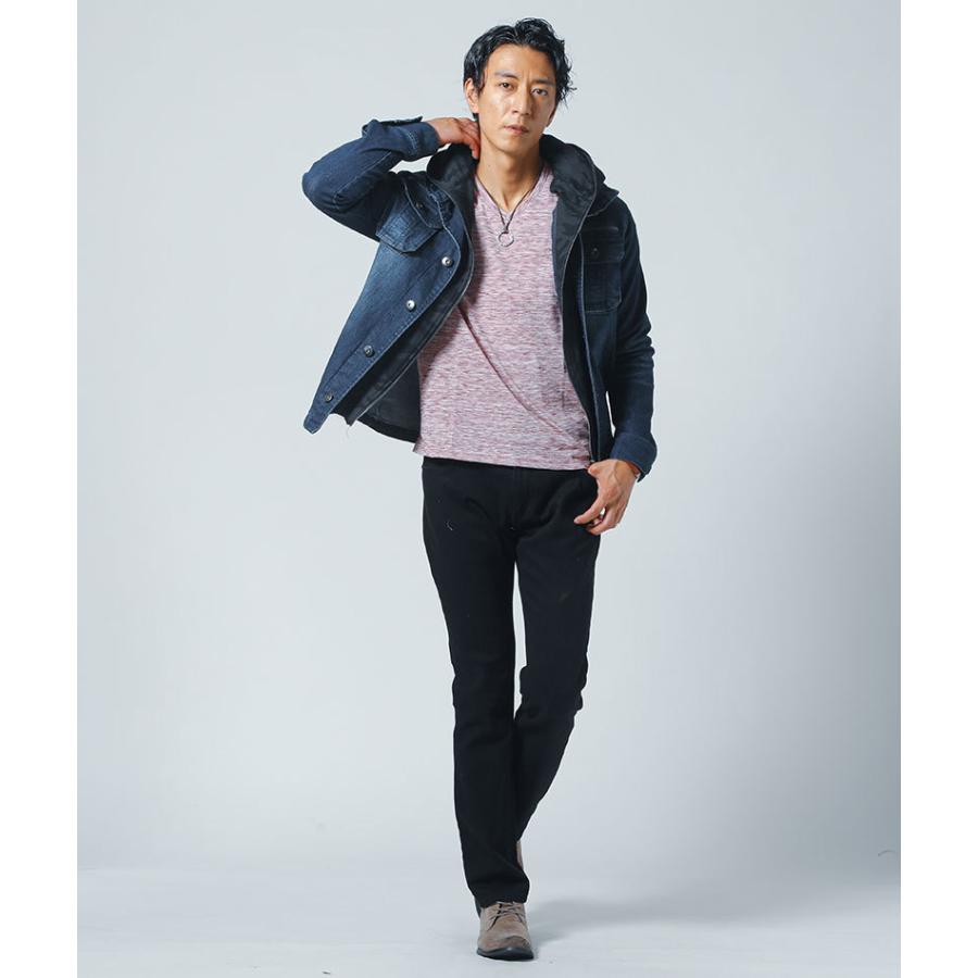 ロンt メンズ ジャケット ロンティー vネック tシャツ 長袖 50代 秋