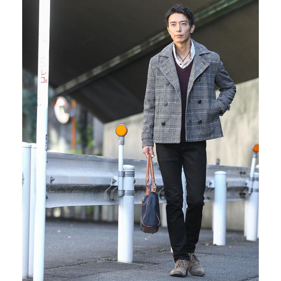 Pコート メンズ ジャケット コート グレンチェック メルトン アウター 30代 40代 50代 61 Menz Style 通販 Yahoo ショッピング