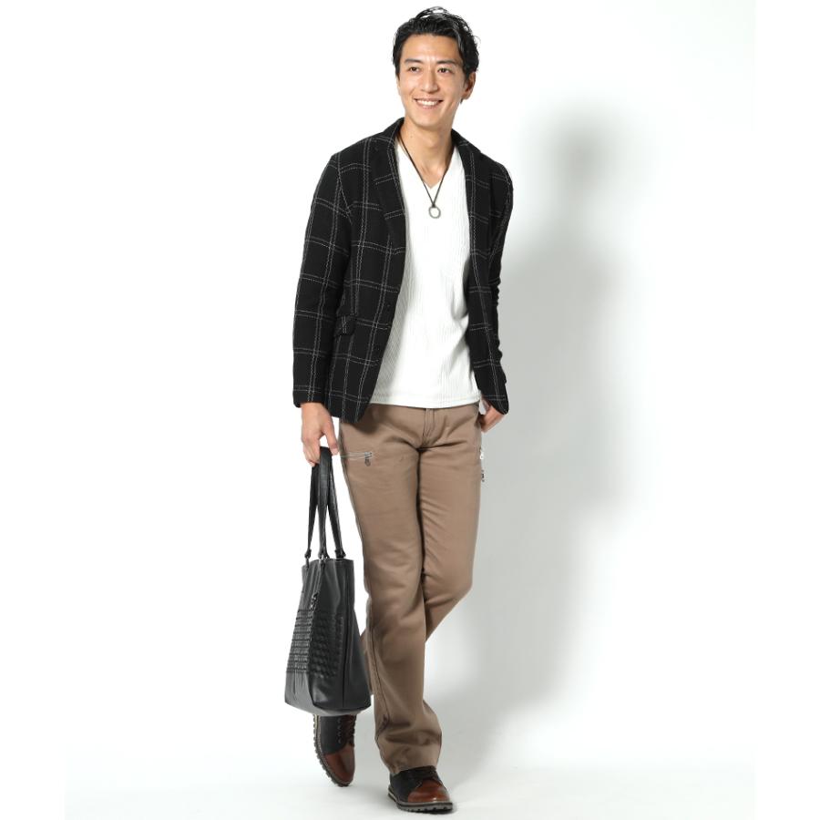 テーラードジャケット メンズ アウター 長袖 ジャケット ニット ニットジャケット チェック ストレッチ 61 Menz Style 通販 Yahoo ショッピング