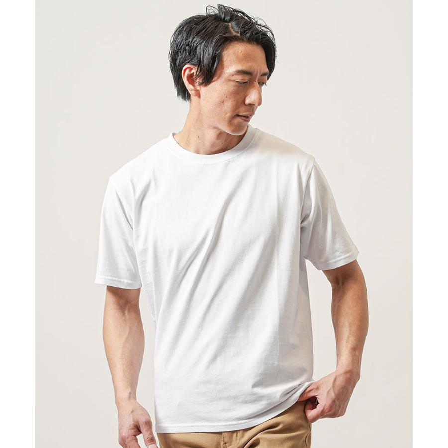 ビジカジ tシャツ vネック 接触冷感 カットソー 半袖tシャツ 綿100