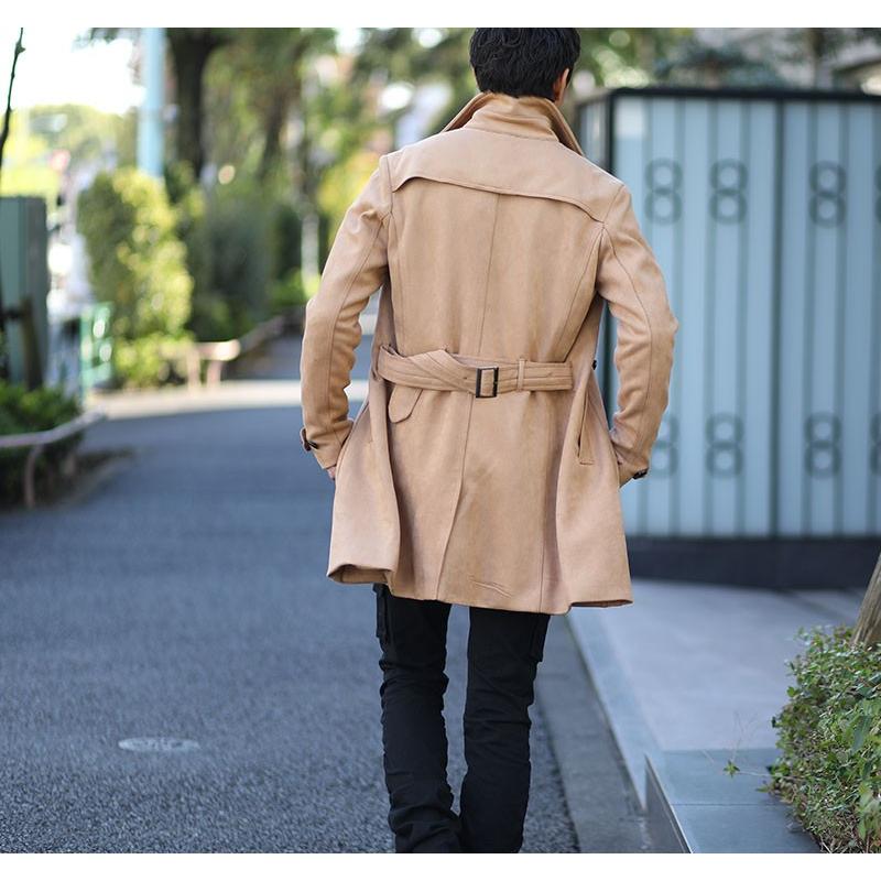 トレンチコート メンズ コート ロングコート 襟ワイヤー入り フェイクスエード おしゃれ 代 30代 40代 メンズスタイル Menz Style 70 1038 43 Menz Style 通販 Yahoo ショッピング