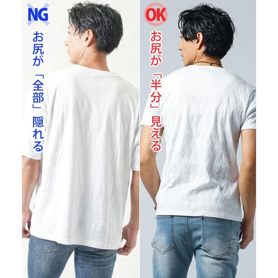 ジャケット用 tシャツ ジャケt ショート丈 着丈短い メンズ すけない白