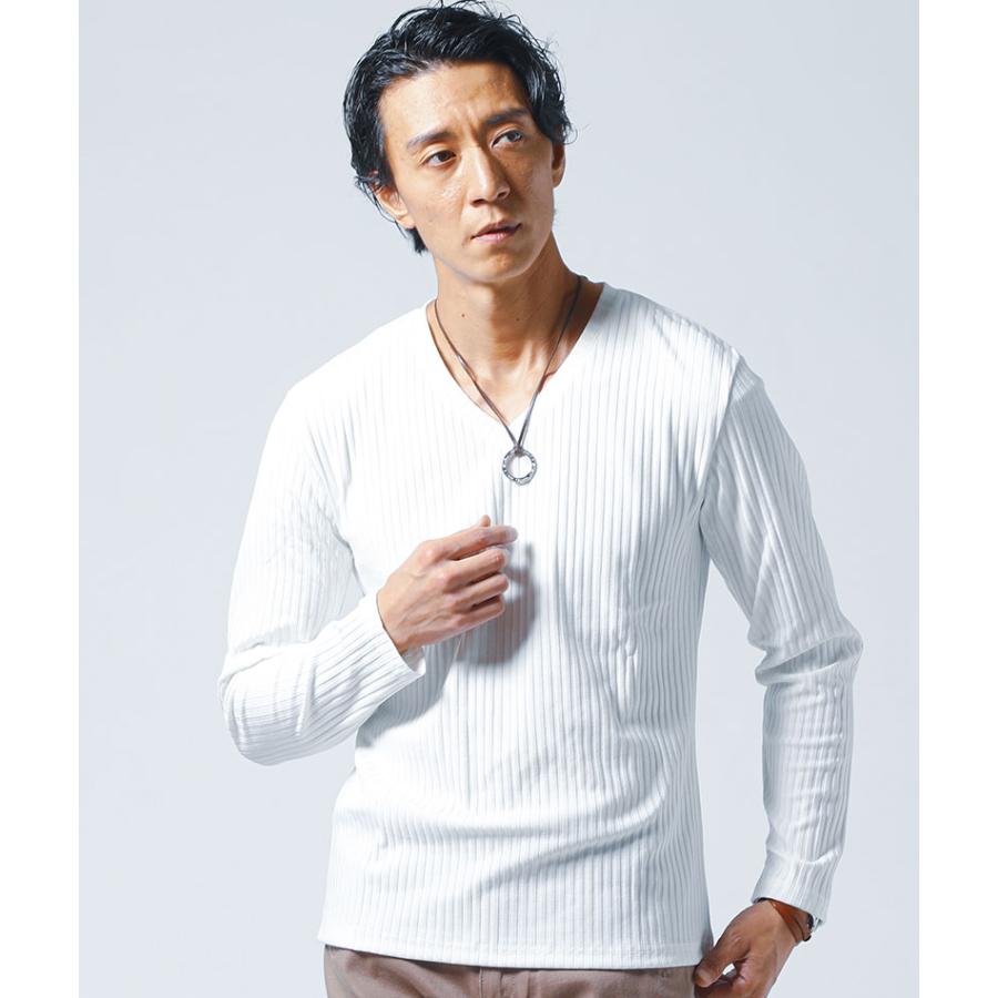 ジャケt 長袖 tシャツ カットソー ロンt メンズ vネック ティーシャツ