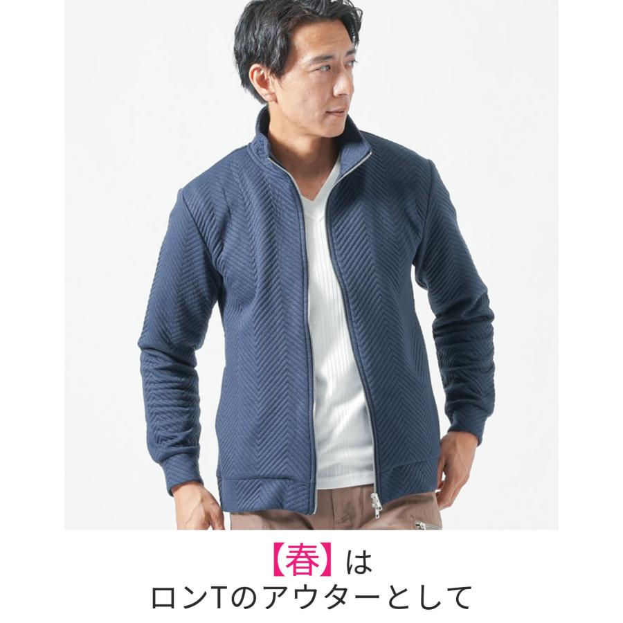 ジップアップブルゾン ジップアップトップス メンズ 春物 上着 春 春物