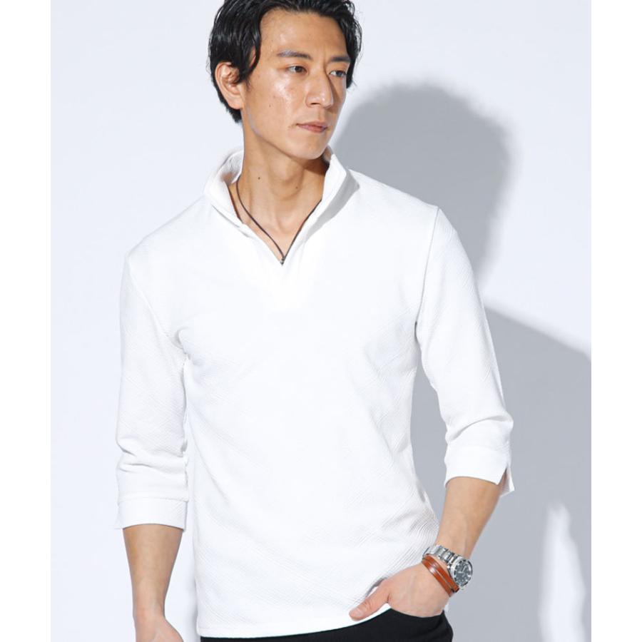 ポロシャツ 七分袖 メンズ 7分袖 七分丈 7部袖 ちょいワル イタリアン