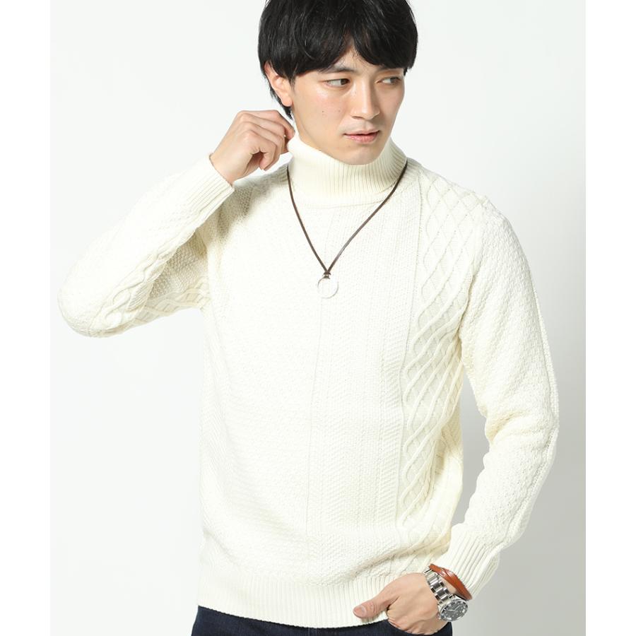 ニット メンズ タートルネック 白タートル ストレッチ セーター 秋冬 70 4372 63 Menz Style 通販 Yahoo ショッピング